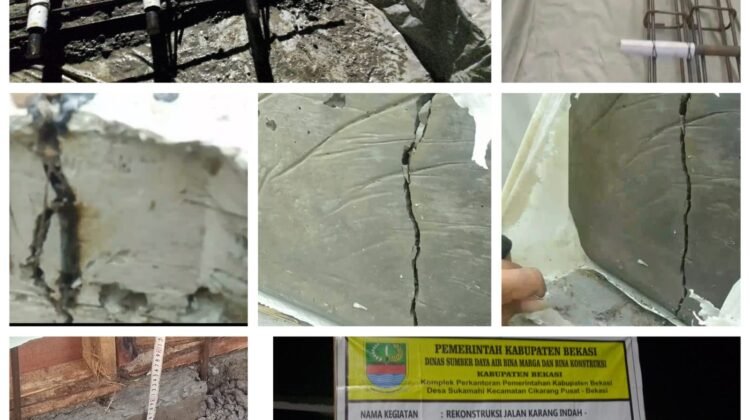 Belum Selesai Dikerjakan Langsung Retak, Anggaran Rp 2,359,377,781,Miliyar Di Duga Menjadi Santapan PT Putra Bumi Paninggaran