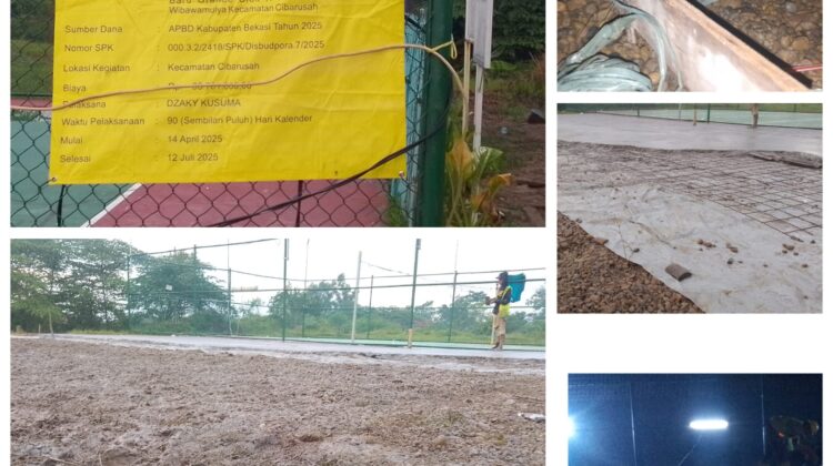 Diduga Kurang Pengawasannya Proyek Pembangunan Lapangan Olahraga Tidak Sesuai Harapan Warga