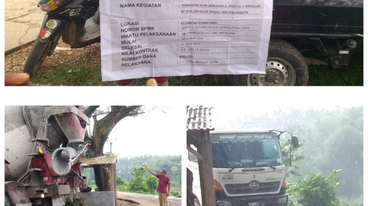 Di Duga Mandor CV Guna Bangun Kota Suap Oknum Kadus Dua Juta (Rp 2.000.000.) Terkait Pengerjaan Pengecoran Jalan Tanggul Rasa Kampung Tegal Sapi Desa Naga Cipta