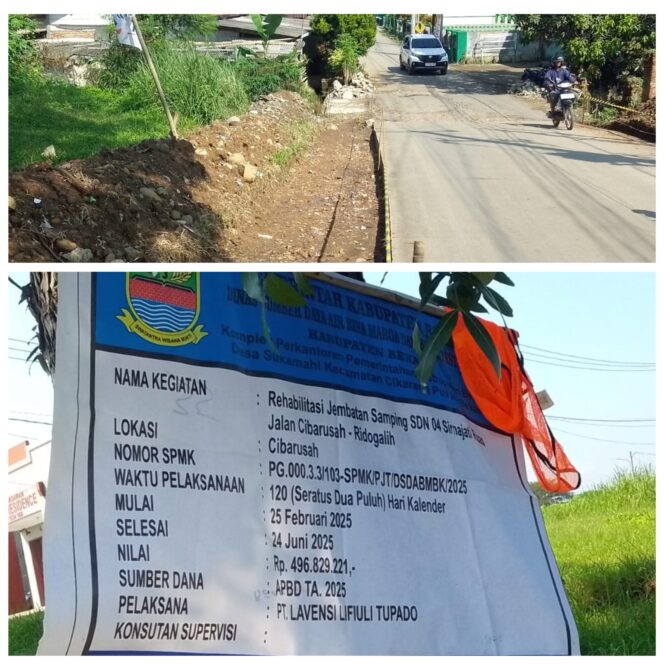 
					Proyek Rehabilitasi Jembatan Kampung Cigoong Desa Sirnajati Di Duga Tidak Transparan Ke Publik