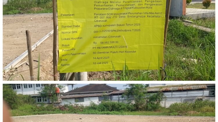 Penataan Sarana Olah Raga Di Perum Villa Mas Asri 2 RT 07 RW 10 Desa Sindang Mulya Mangkrak Ada Apa ??