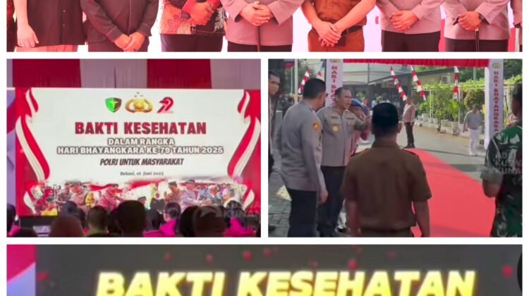 Puncak Bakti Kesehatan Hari Bhayangkara ke-79 Di Hadiri Bupati Bekasi Ade Kuswara Kunang Dukung Kolaborasi Polri Bersama Pelayanan Masyarakat