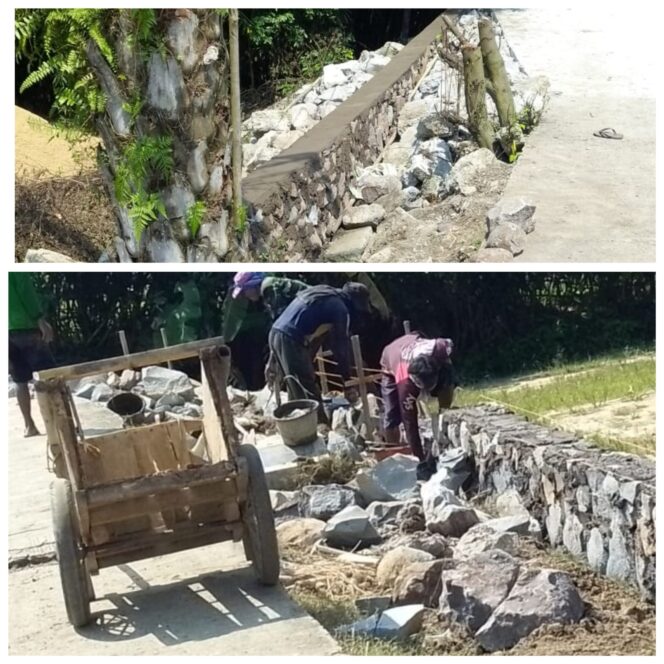 
					Di Duga Papan Proyek, Pembangunan Turap Kampung Cibodas Desa Karang Indah Sengaja Tidak Dipasang Dan Abaikan ( K3 )Anggaran Tidak Transparansi