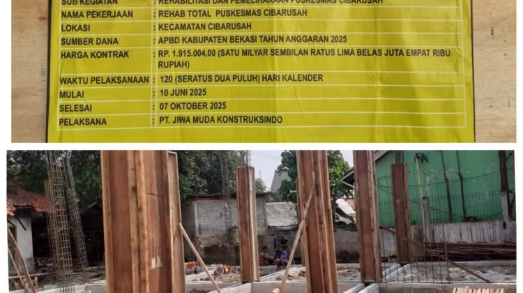 Puskesmas Cibarusah Direhabilitasi Total, Proyek Disorot karena Minim Progres dan Keterbukaan