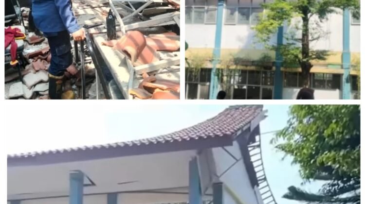 Insiden Ambruk Atap SMKN 1 Cilengsih Mengakibat kan (29) Siswa (2) Guru Mengalami Cidera Ringan