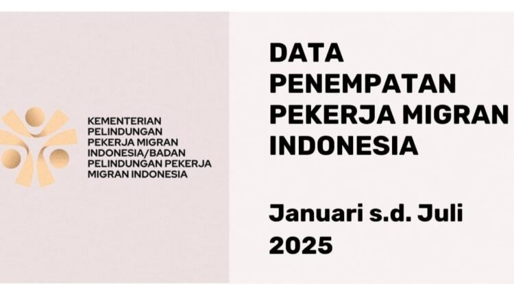 Data Penempatan dan Pelindungan Pekerja Migran Indonesia Periode Januari – Juli 2025