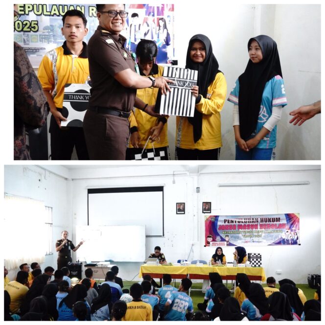 
					Kejati Kepri Kunjungi SMK Negeri 8 Batam, Ajak Pelajar Hindari Narkoba, Lawan Bullying, dan Cerdas Bermedsos.