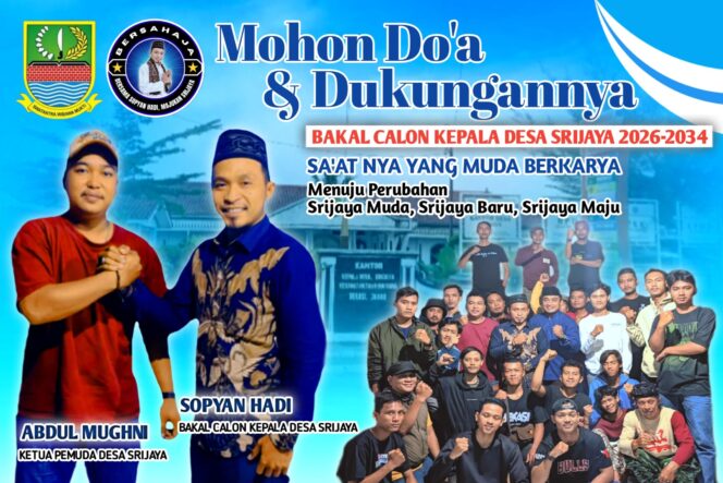 
					Pemuda Desa Srijaya Siap Menangkan  Sopyan Hadi Menjadi Kades