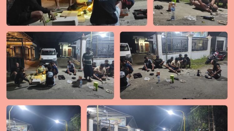Penerangan Jalan Swadaya Rindang murni swadaya masyarakat Udanawu.