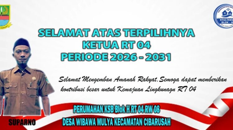 Musyawarah Jadi Sejahtera, Aklamasi Jadi Kesepakatan: Warga RT.04/08 Perum Ksb Grande 3 Blok H Desa Wibawamulya Sepakat Tunjuk Kembali Suparno