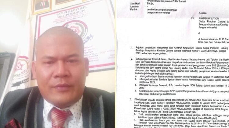 Di Duga Hukum Dipreteli di Meja Penyelidikan: SP2HP Polres Muba Dinilai Kosong Fakta, Dana BOS Menguap Tanpa Tersangka