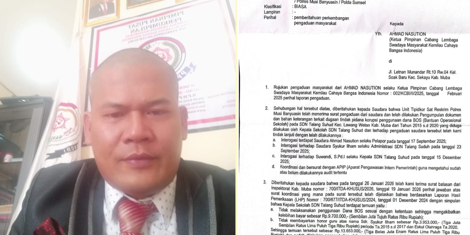 Di Duga Hukum Dipreteli di Meja Penyelidikan: SP2HP Polres Muba Dinilai Kosong Fakta, Dana BOS Menguap Tanpa Tersangka