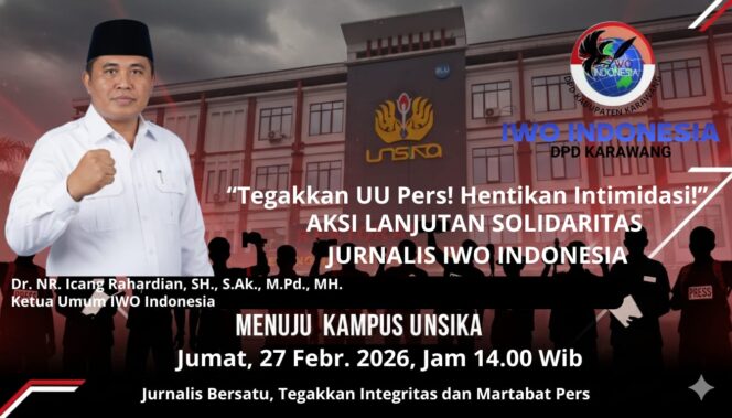 
					Belum Ada Permintaan Maaf Resmi Rektor, IWO Indonesia Instruksikan Aksi Lanjutan Nasional di UNSIKA