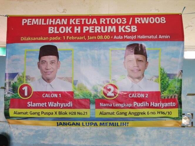 
					Puncak Pemilihan Ketua RT 03 Perum KSB Grande3 Blok H Desa Wibawamulya  warga Dengan Antusias