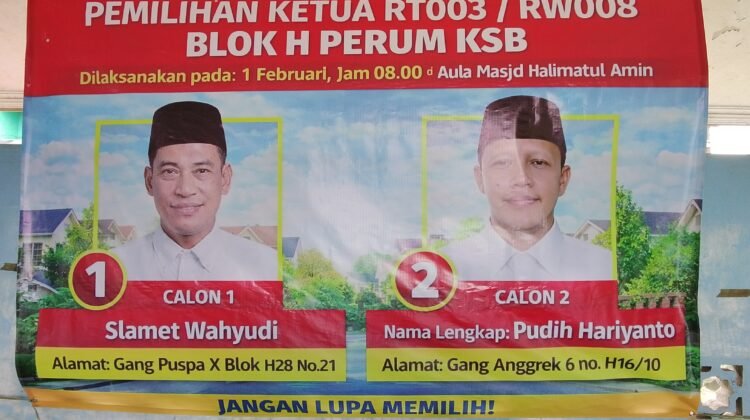 Puncak Pemilihan Ketua RT 03 Perum KSB Grande3 Blok H Desa Wibawamulya  warga Dengan Antusias