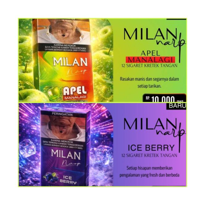 
					Rokok Milan Narp Tawarkan Sensasi Berbeda Lewat Varian Apel Manalagi, Ice Berry, dan Fine Taste