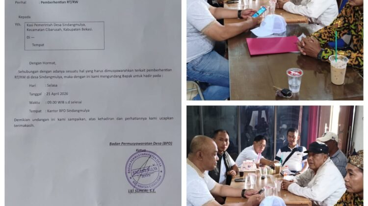 Polemik Pemecatan Ketua RT,RW Di Desa Sindang Mulya BPD Sindang Mulya Surati Kasi Pem Atas Dugaan Pelanggaran Prosedur