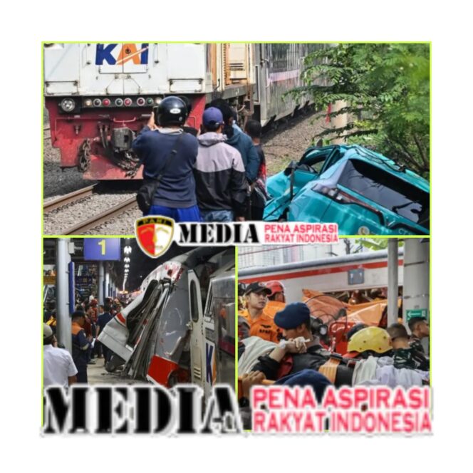 
					Insiden KRL dan KA Argo Bromo Anggrek Tabrakan di Stasiun Bekasi Timur: 15 orang meninggal