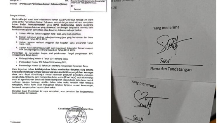 Skandal Dana Desa Sindangmulya: Tahun 2018 hingga 2026, Empat Dokumen Penting Diduga Tidak Pernah Diserahkan ke BPD