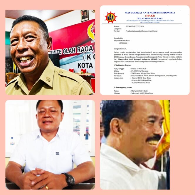 
					Sehari Jelang Pemilihan, MAKI Demo Tolak Mantan Napi Pimpin Koni Kota Blitar.