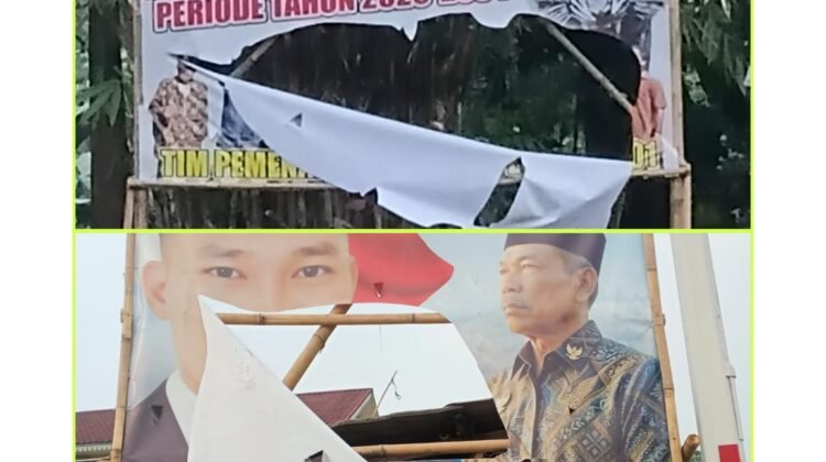 Atribut Balon Kades Sindangmulya Dirusak Oknum Misterius