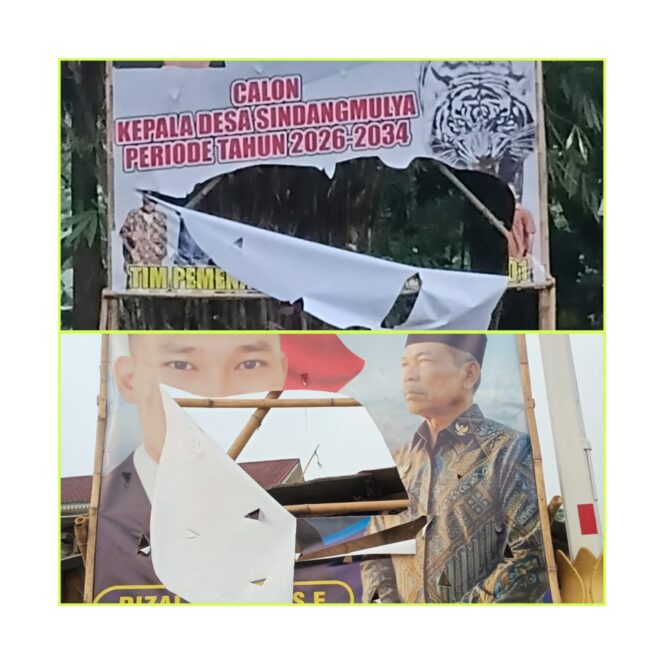 
					Atribut Balon Kades Sindangmulya Dirusak Oknum Misterius
