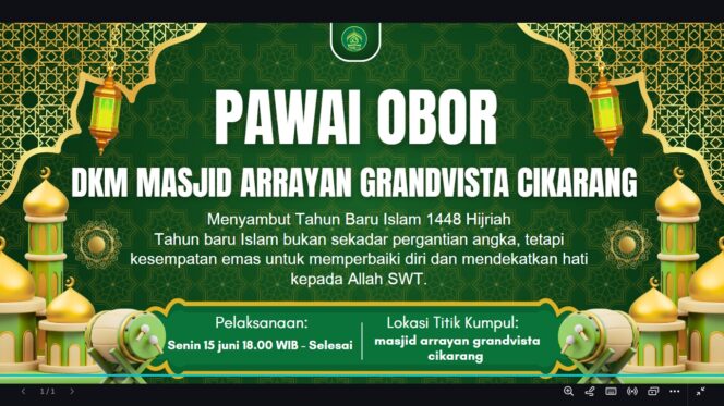 
					DKM Masjid Arrayan Dan Gapura Gelar Pawai Obor Sambut 1448 H