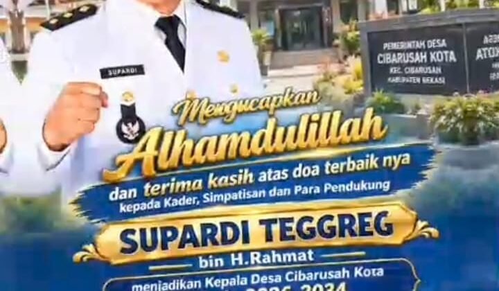 Pertarungan Sengit Pilkades Cibarusah Kota: Supardi Tegrek Nomor Urut 03 Menang Tipis Atas Petahana