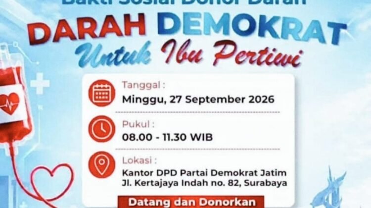 DARAH DEMOKRAT UNTUK IBU PERTIWI Bentuk Kepedulian dan Empati Kemanusiaan di Usia 25 Tahun Partai Demokrat